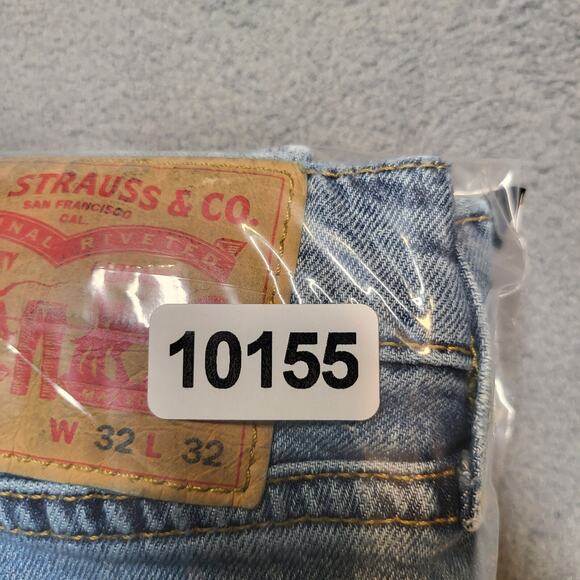 Levis 514 Jeans Mens 31x31 Blue Straight Leg Distressed Stretch Denim - Picture 11 of 11